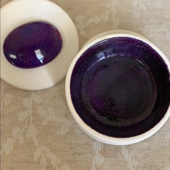 Agate slice and cabochon trinket boxes - Picture 4 of 4